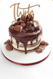 chocolate topped drip cake